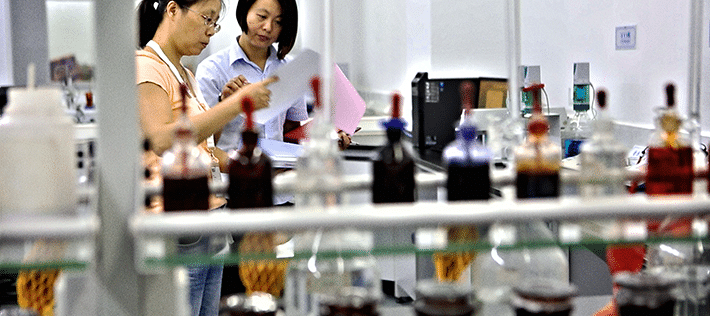 An audit in one of our factories, performed by Wendy Liu, Quality Manager NCAB Group China