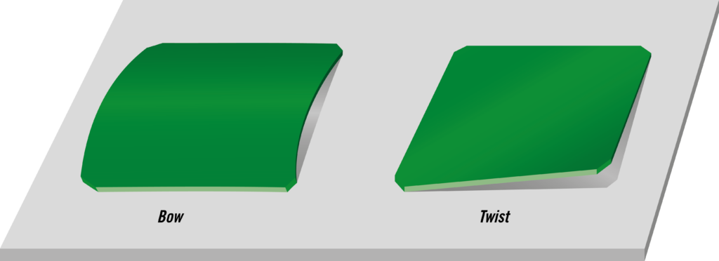 PCB bow and twist illustration | NCAb Group